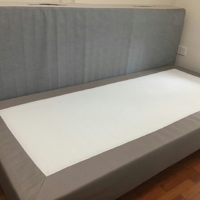 IKEA Espevar Single Bed Frame With Hafslo Single Mattress, Furniture