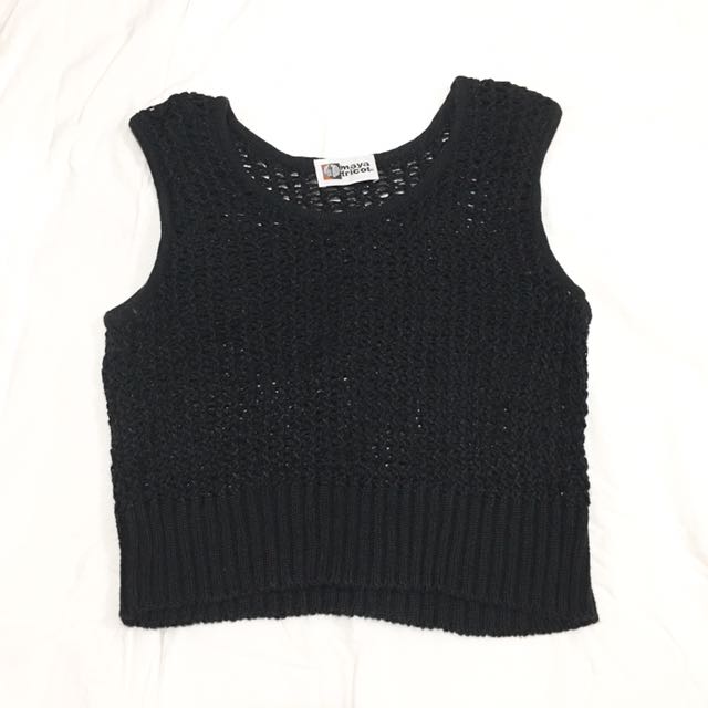 Knitted sabrina, Women's Fashion, Tops, Blouses on Carousell