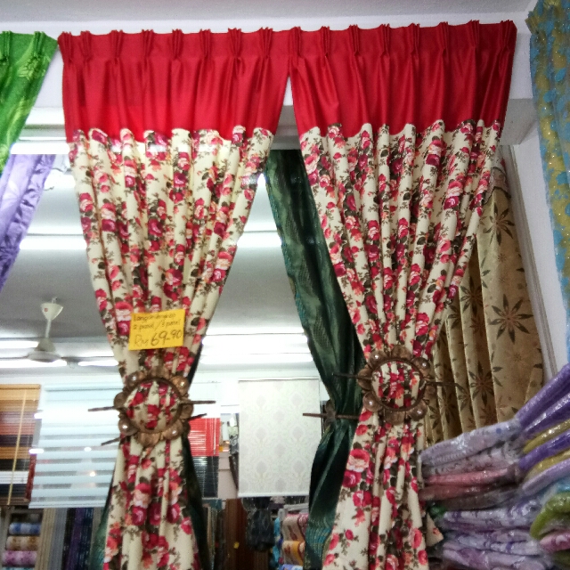 Langsir Siap 2 Panel / 3 Panel New, Rumah & Perabot, Home 