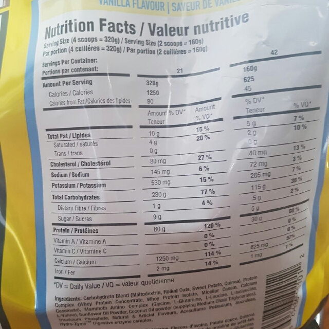 Protein Powder (Category: Miscellaneous) located in Toronto. Submitted by nirajones (Listing ID 126625086, Image 3). Description: Opened but not used as it has gluten .