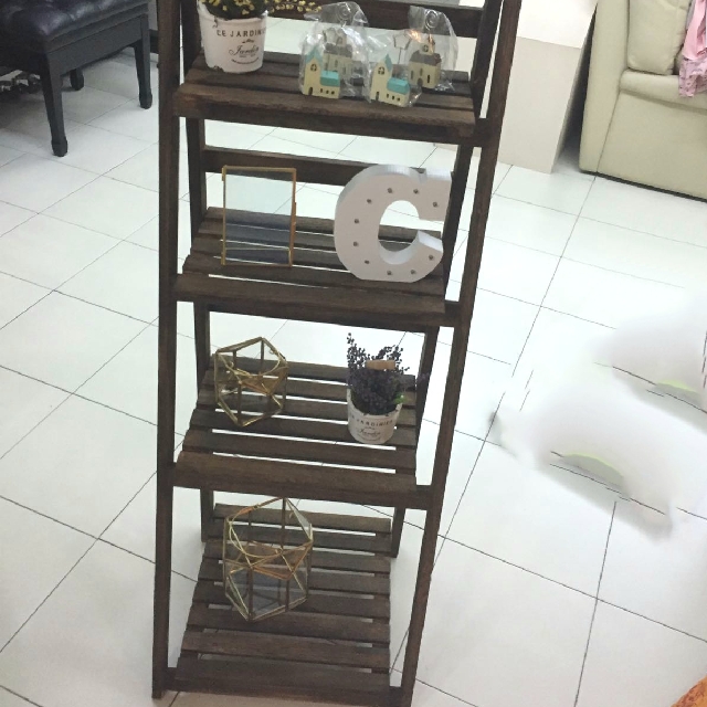 Rustic Wooden Ladder Rack Display X2 Furniture Home Decor On Carou