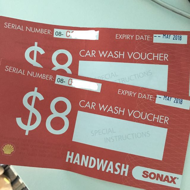 Shell Car Wash Voucher, Tickets & Vouchers, Vouchers on Carousell