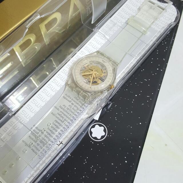 Swatch Gold Transparent (CELEBRATE), Men's Fashion, Watches ...