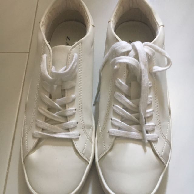 zara white shoes women