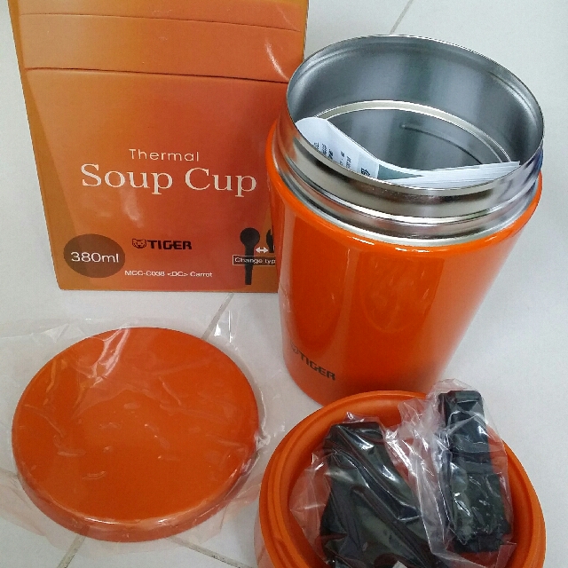 Tiger Thermos Vacuum Insulated Soup Jar 380Ml Japan Thermal Lunch Box