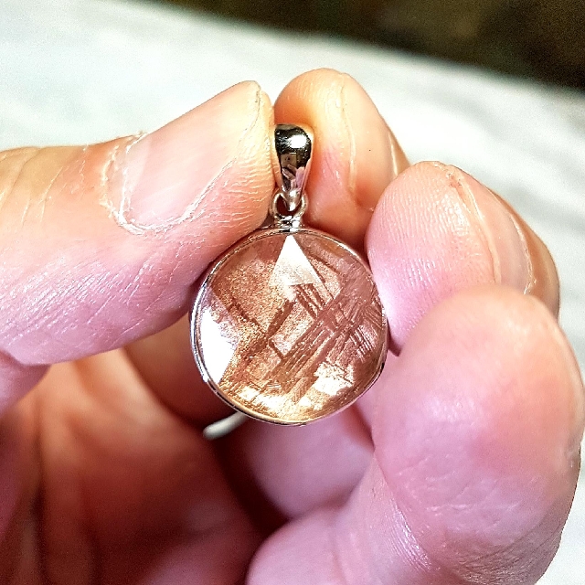 Gibeon Meteorite pendant Natural Crystal