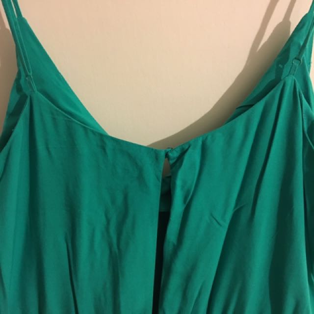 H&m emerald green jumpsuit new arrivals