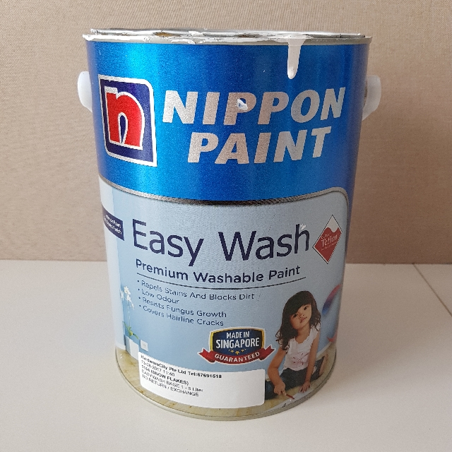 Nippon Paint Easy Wash Premium Washable Paint, Furniture & Home Living
