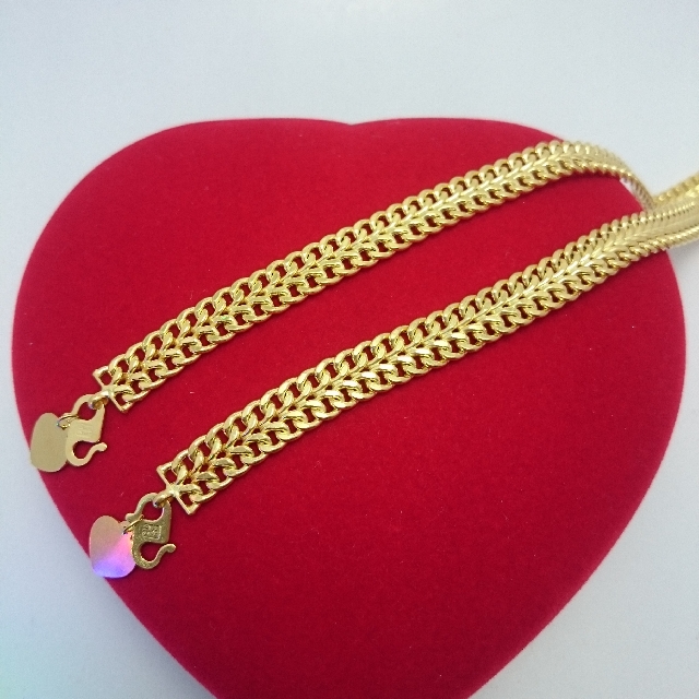 Rantai Tangan Gajah Hollow Double Emas 916 Women S Fashion Jewellery On Carousell