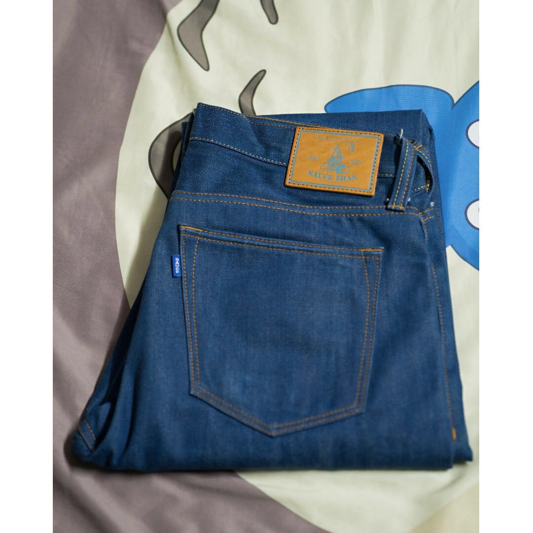 Sauce Zhan Natural Indigo Jeans, Men's Fashion, Bottoms, Jeans on Carousell