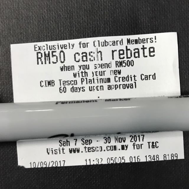 Tesco Cash Rebate For Clubcard Cimb Credit Card Tickets Vouchers Gift Cards Vouchers On Carousell