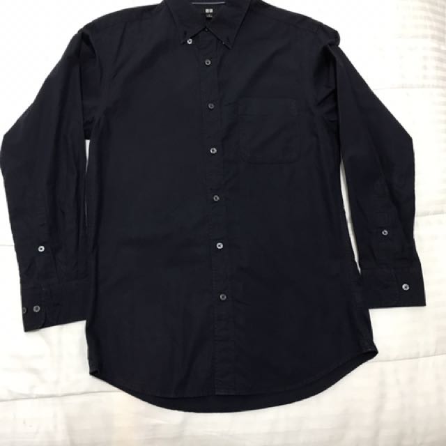 uniqlo long sleeve polo shirt