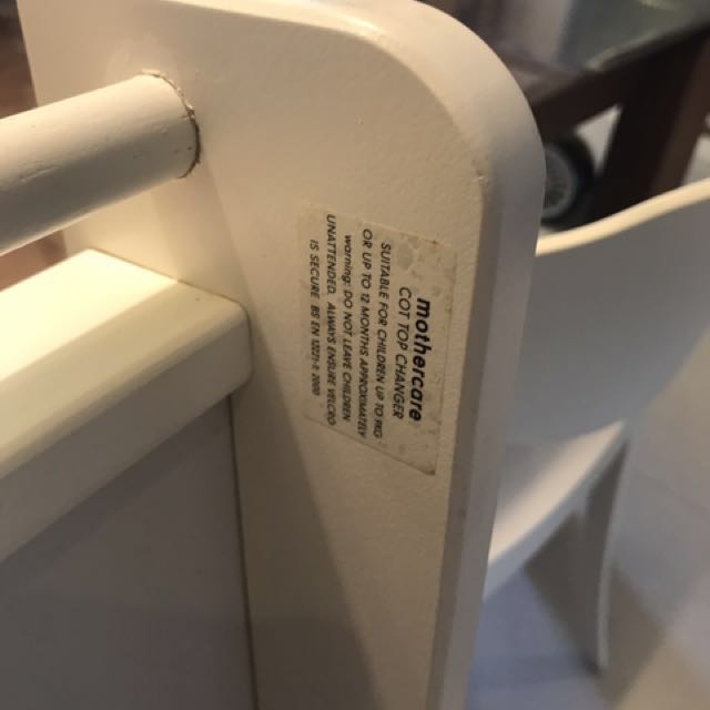 White Mothercare Darlington Baby Cot Top Changer Diaper Change Table Babies Kids Babies Kids Fashion on Carousell