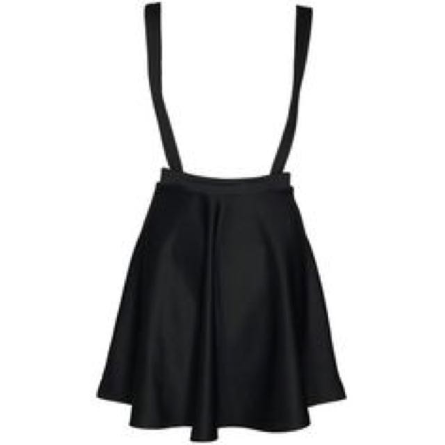 black dungaree skirt