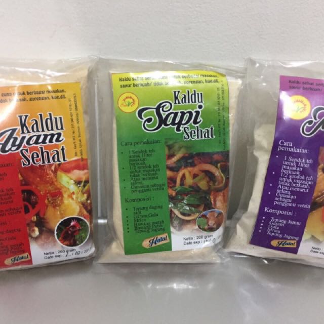 Kaldu Sehat Non Msg Ayam Sapi Jamur Makanan Minuman