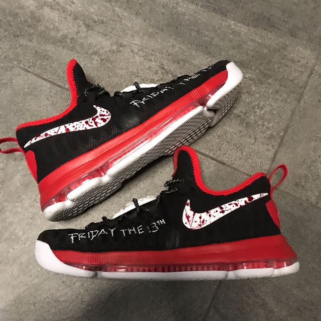 Nike KD 9 Custom Friday the 13th Women s Fashion Footwear Sneakers on Carousell