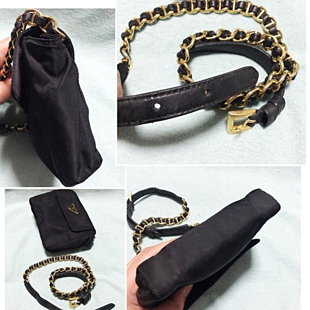 prada belt bag with chain