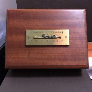 Panerai antique wooden box with Bronze Pig (Submarine logo)