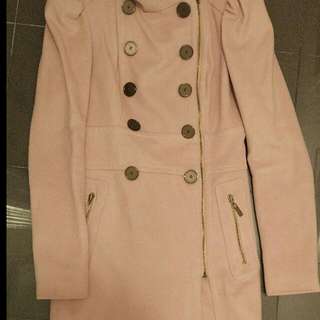 Bebe blush wool coat