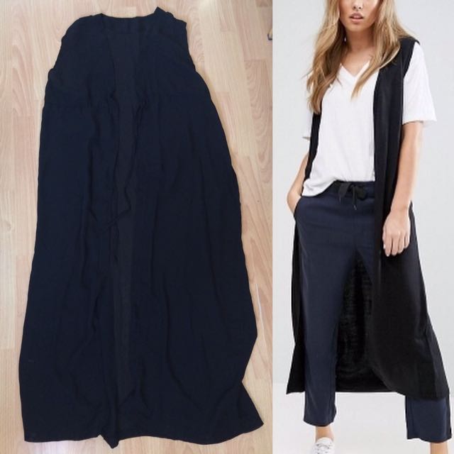 chiffon sleeveless cardigan