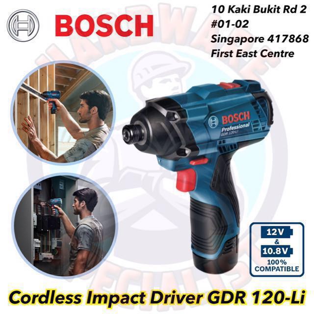 Bosch 12v Cordless Impact Driver Gdr 120 Li Furniture Home Decor