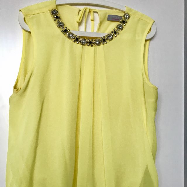 womens bright yellow tops