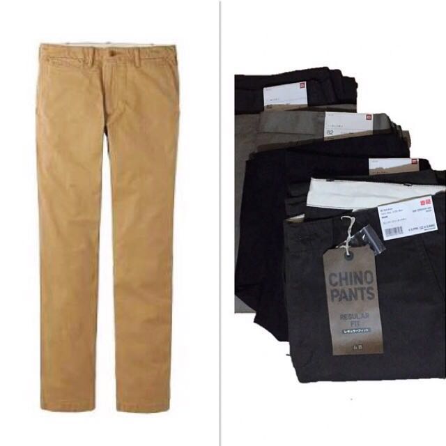 Brown Uniqlo Chino Pants (Category: Trousers) located in Pasig City. Submitted by seeril (Listing ID 92916371, Image 1). Description: Brand New Authentic Uniqlo Chino Pants | Regular Fit | Size 33 Colors Available : Brown | Beige Size: 33.