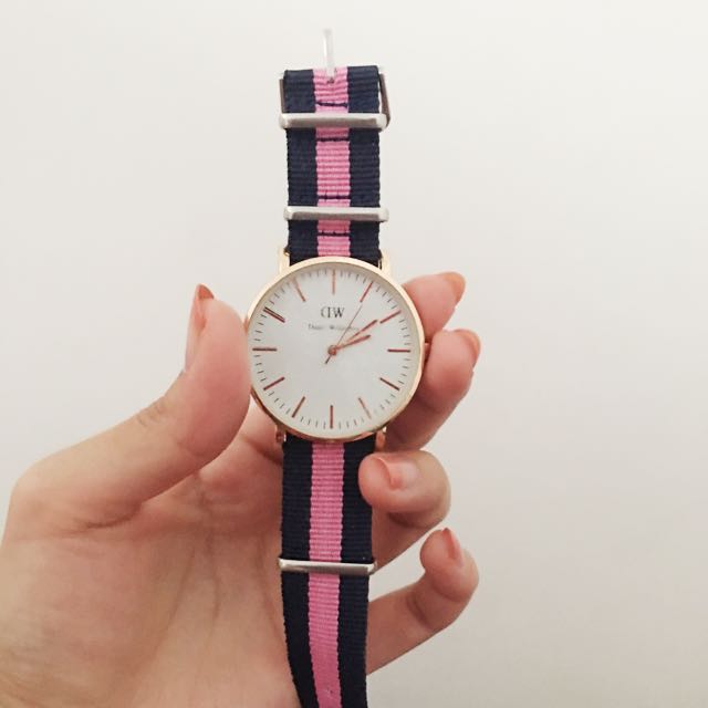 Dw Watch Daniel Wellington Jam Warna Ungu Strip Kw
