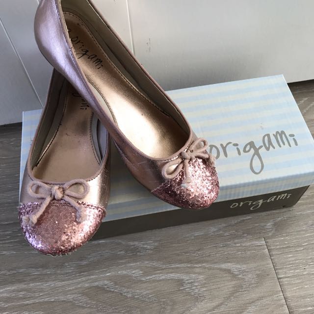 rose gold ballerina flats