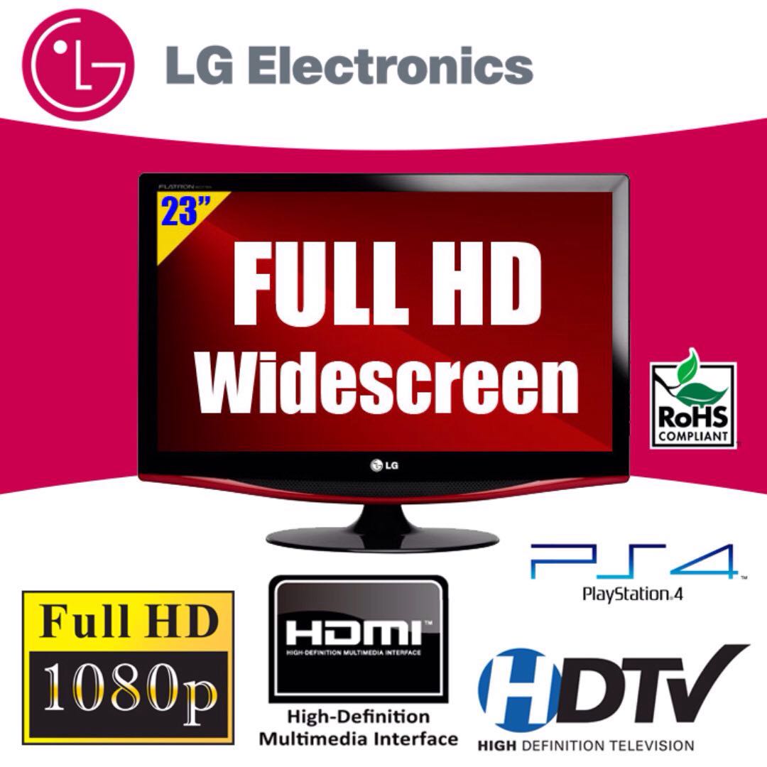Lg 23 1080p Hd M237wa Monitor Tv Electronics Tvs Entertainment
