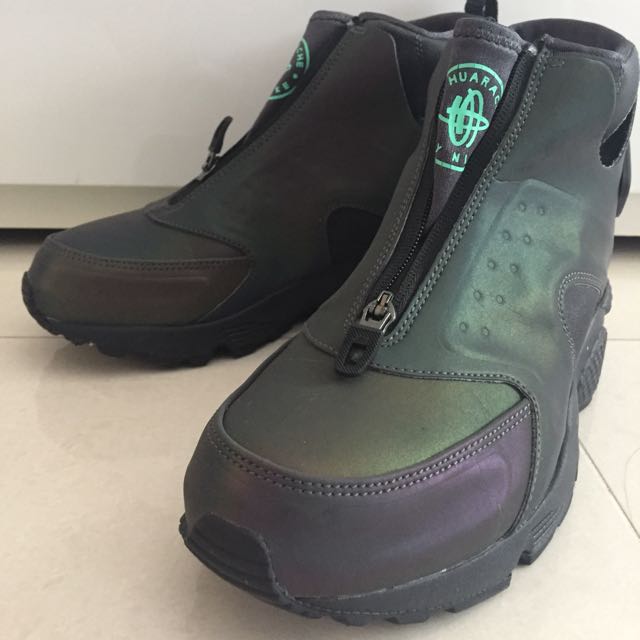 air huarache run mid womens grey