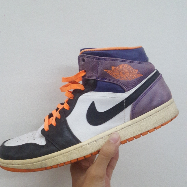 purple and orange air jordans