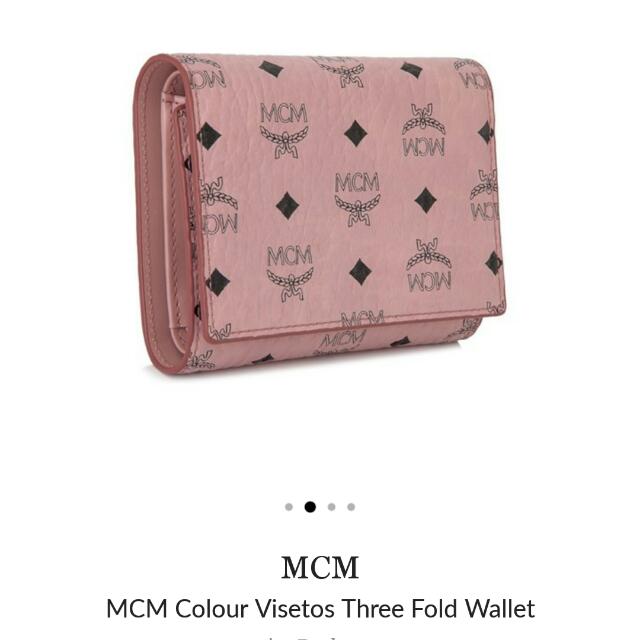 Pink MCM Short Wallet