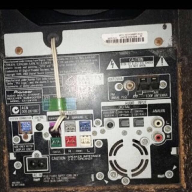 pioneer subwoofer sx=sw100, Audio, Soundbars, Speakers & Amplifiers on