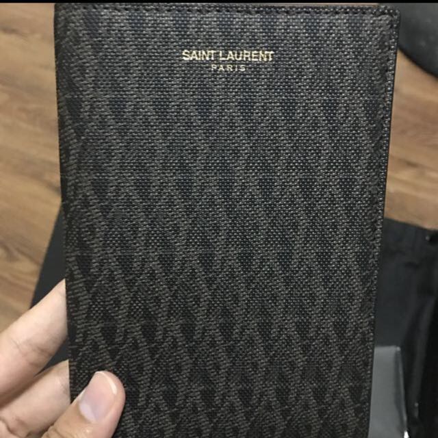Saint Laurent Classic Toile Monogram Passport Case