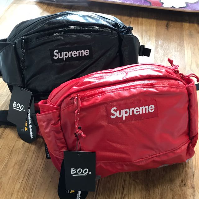 supreme waist bag fw17 red