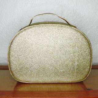 Sparkly Gold Hand Bag / Makeup Bag