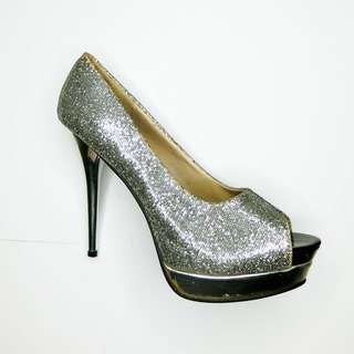 Sparkly Silver Heels