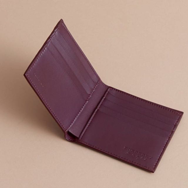 Trench leather international online bifold from burberry