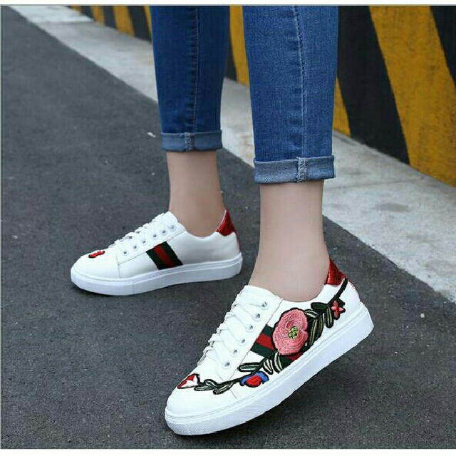 Casual Shoes Gucci Inspired, Women's Fashion, Footwear, Sneakers