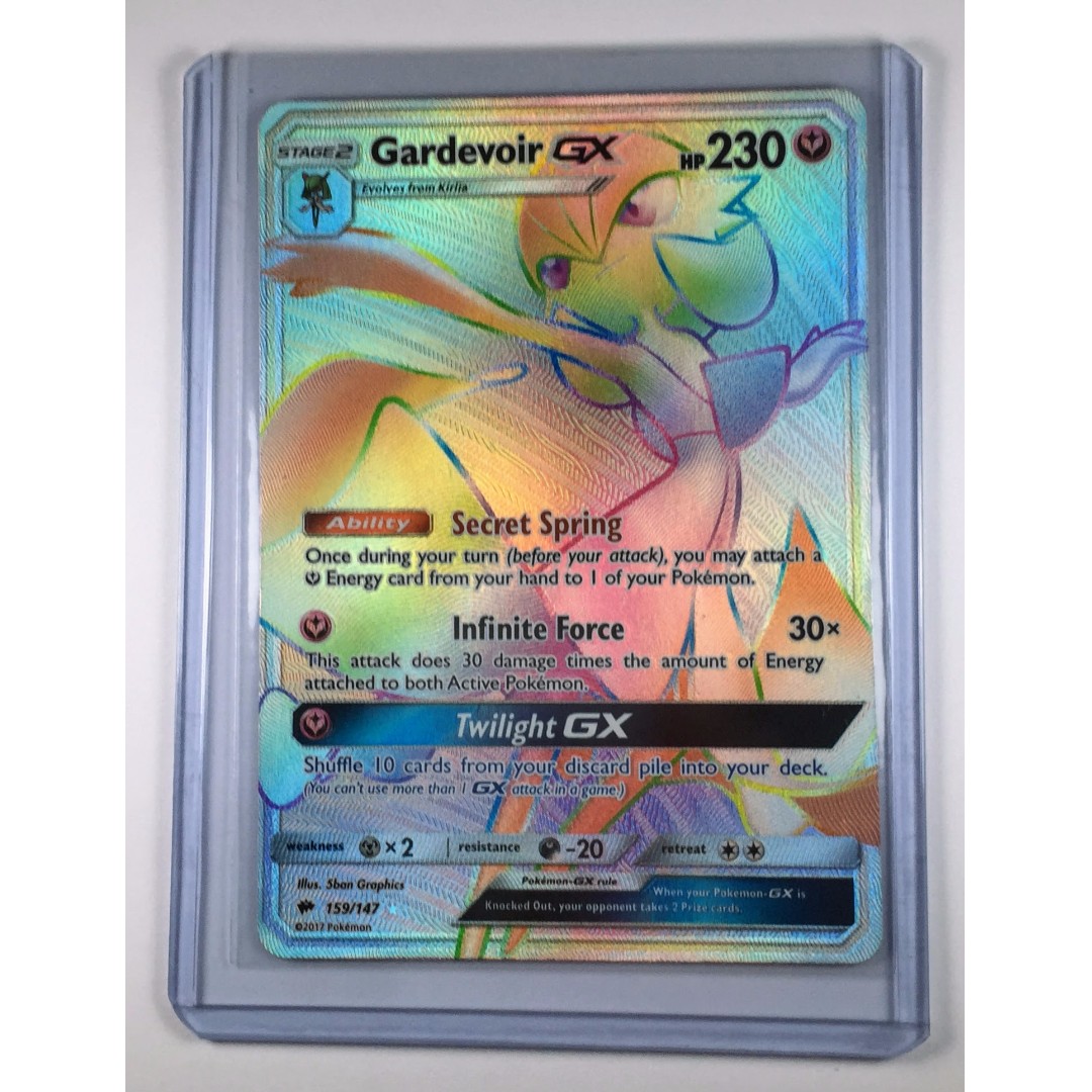 Mavin  Pokemon Card Gardevoir GX Hyper Rainbow Rare Burning Shadows  159/147 NM-M