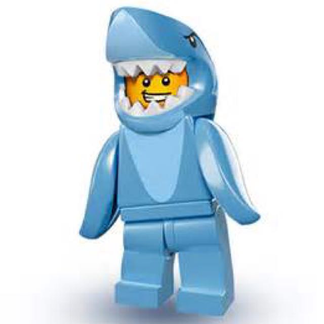 Lego Minifigures Series 15 Shark Suit Guy, Toys & Games, Bricks