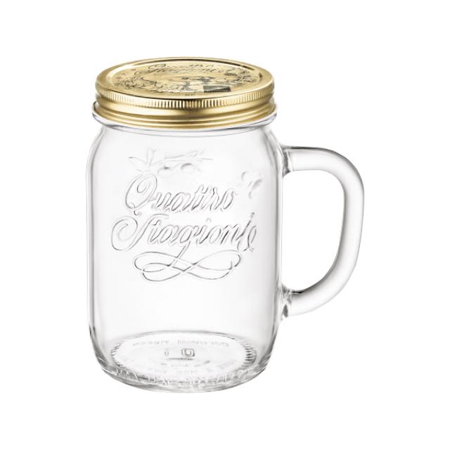 Mason Jar with Handle (Quattro Stagioni) 750ml, TV & Home Appliances