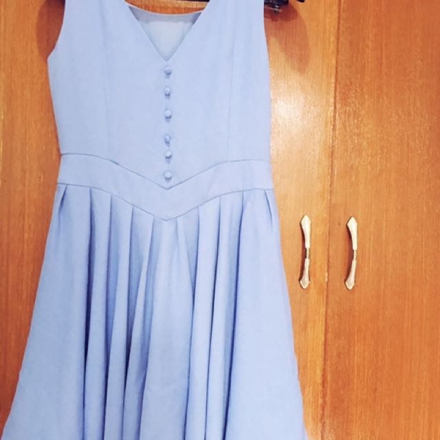 powder blue casual dress