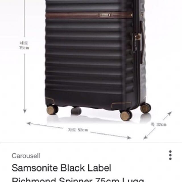 samsonite black label richmond spinner 75cm luggage