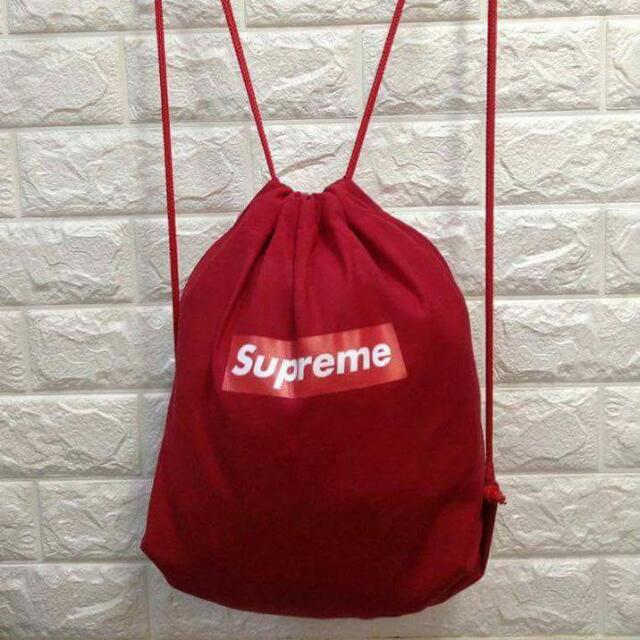 supreme drawstring backpack