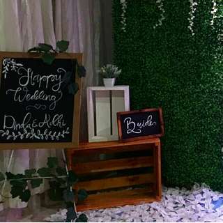 Papan Tulis Kapur Dan Box Rustic