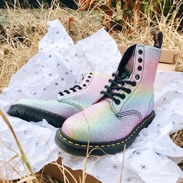 pascal rainbow glitter dr martens