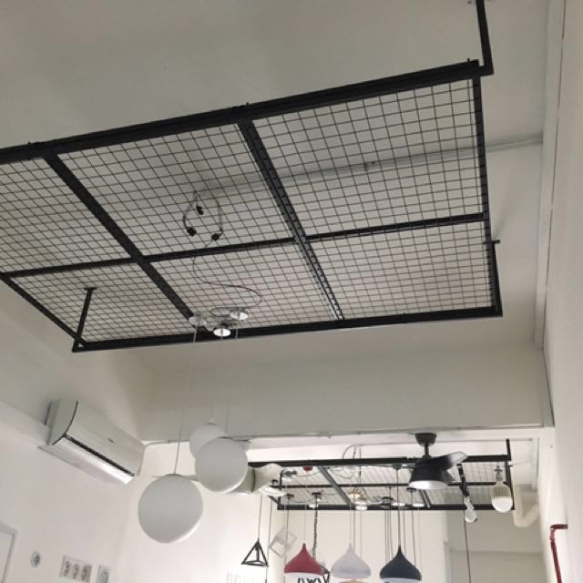 Almost New Ceiling Hanging Metal Rack For Display Of Lights And