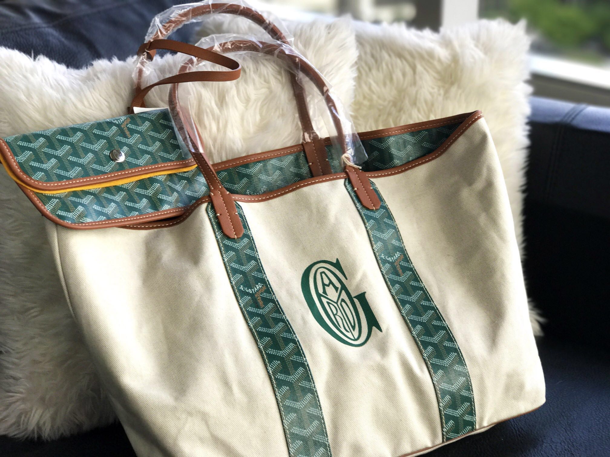 Goyard Goyardine Pertuis GM Reversible Tote Bag Green x Brown – Redo Luxury